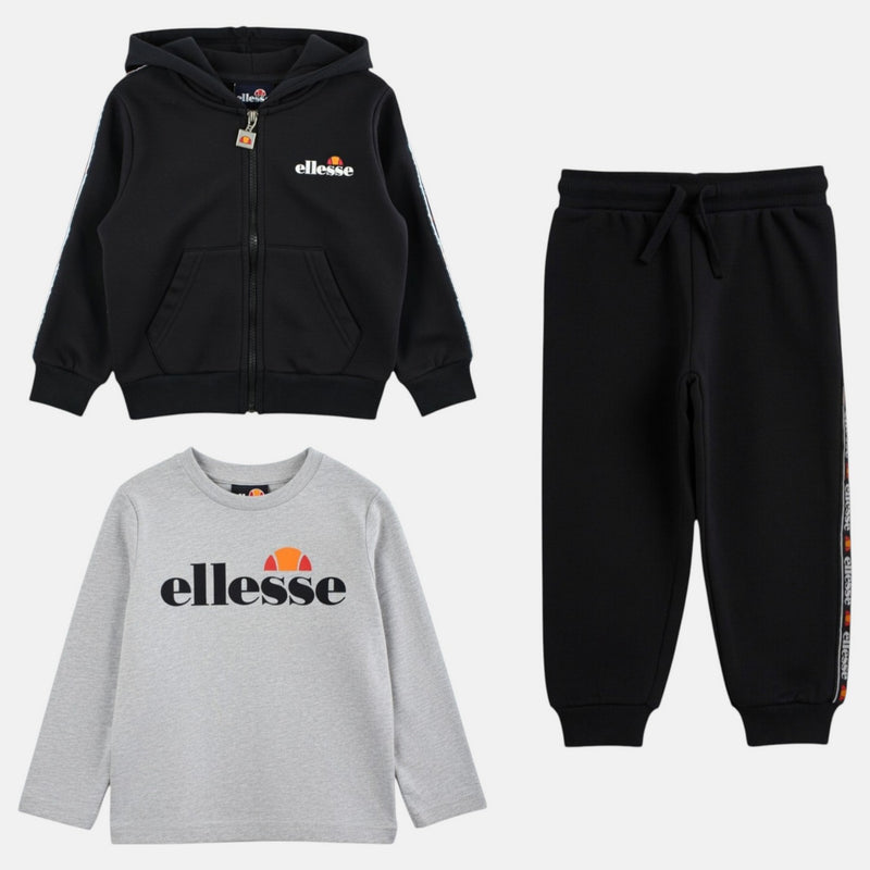 Ensemble 3 Pièces Ellesse Garcon Du 2 Au 7 Ans - Noir