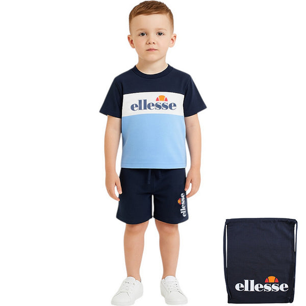 Ensemble 3 Pièces T-Shirt, Short Et Sac Ellesse - Bleu