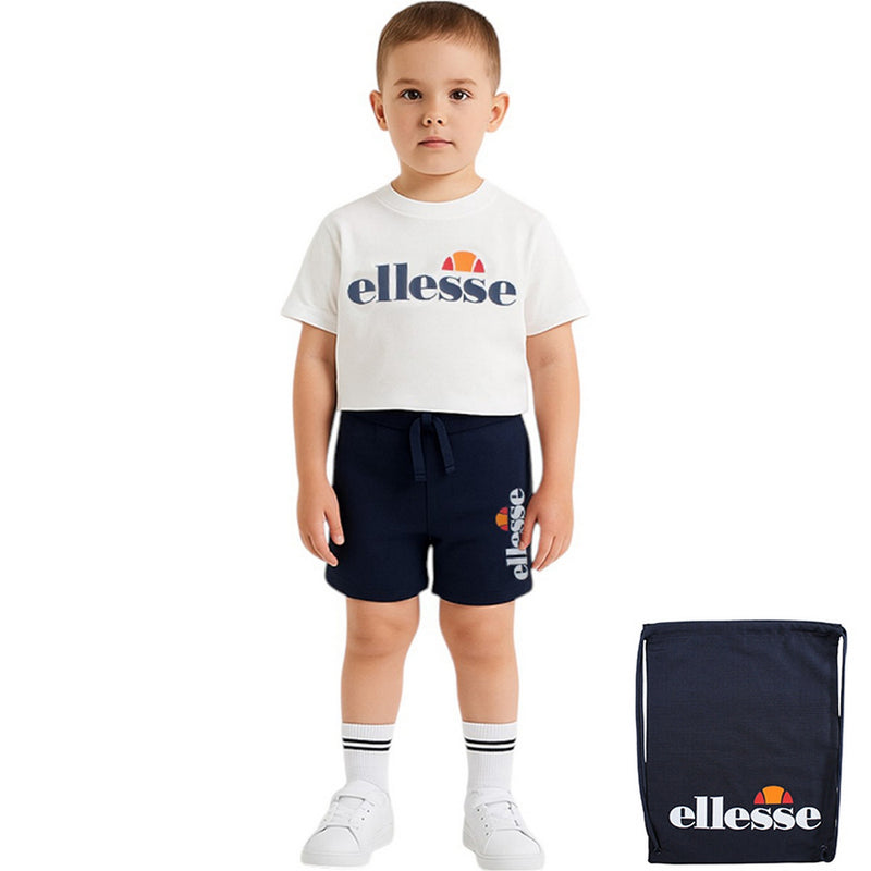 Ensemble 3 Pièces T-Shirt, Short Et Sac Ellesse - Blanc