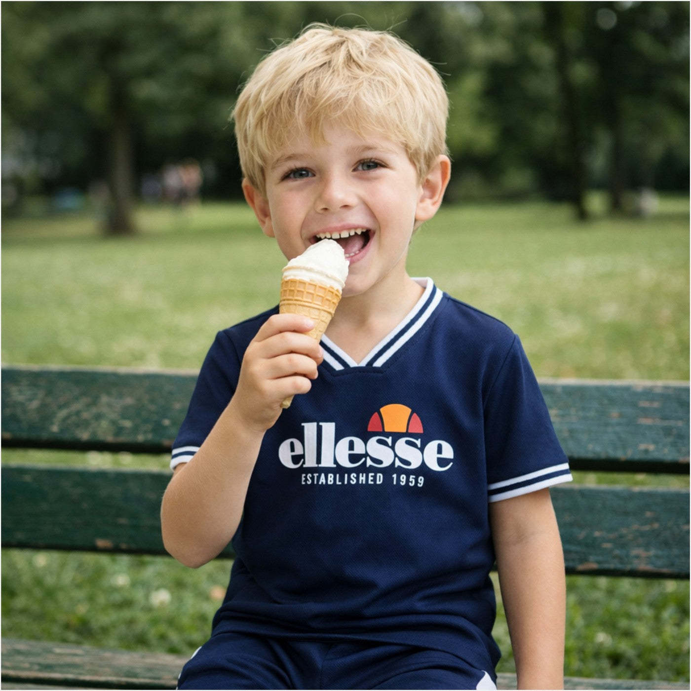 Ensemble Ellesse Garcon - Marine