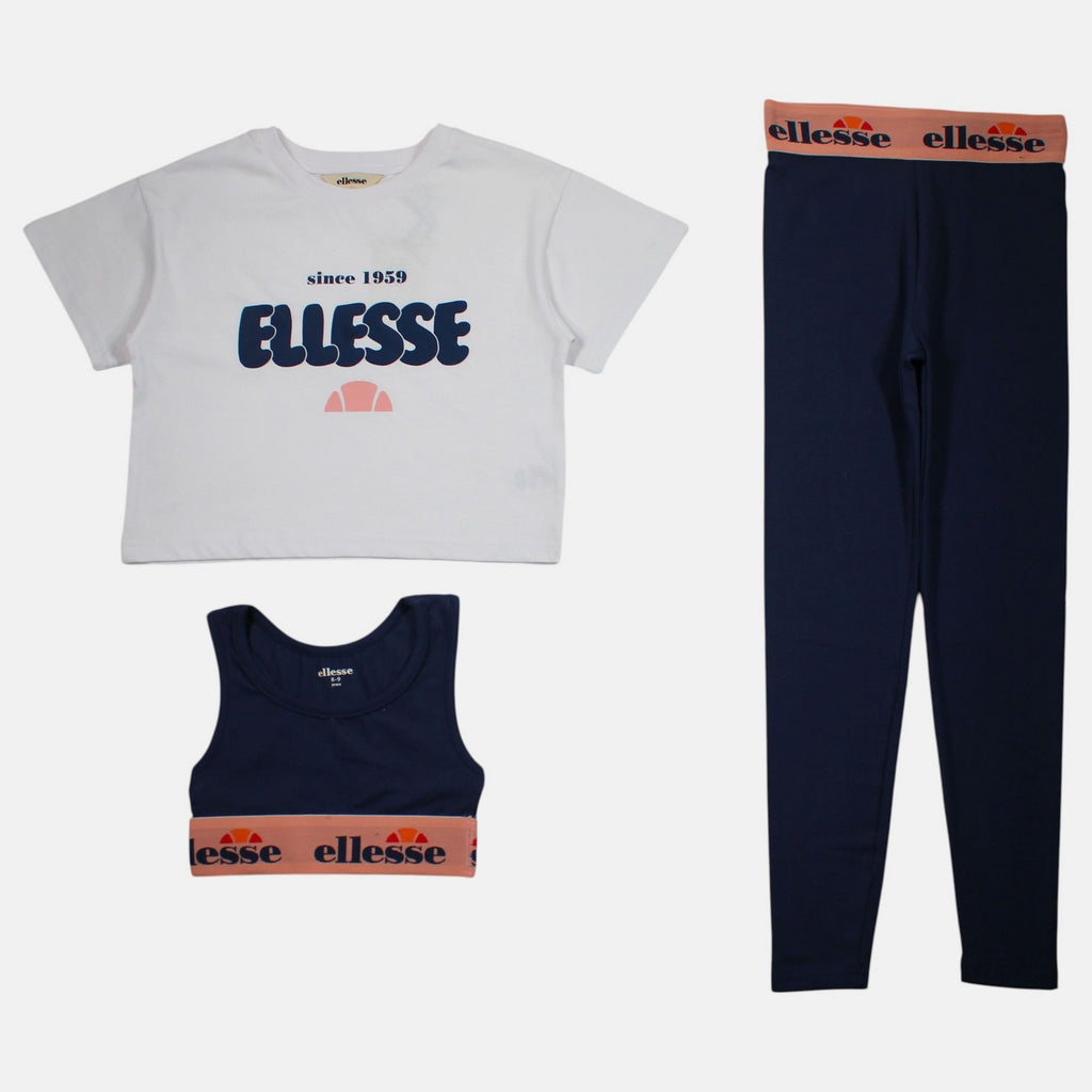 Conjunto de 3 piezas para niña Ellesse - Azul marino