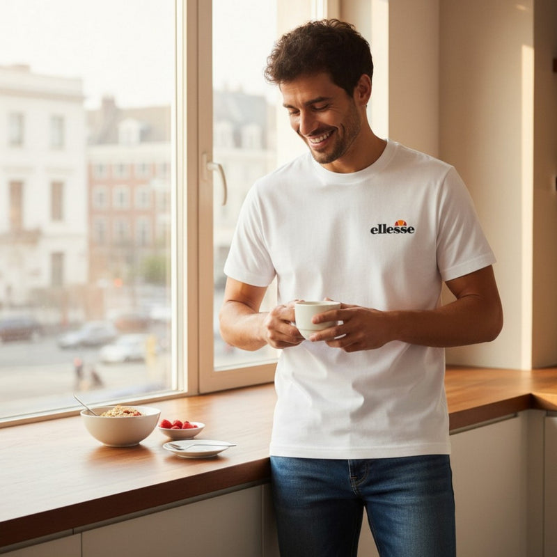 T-Shirt Manches Courtes Ellesse Homme - Blanc