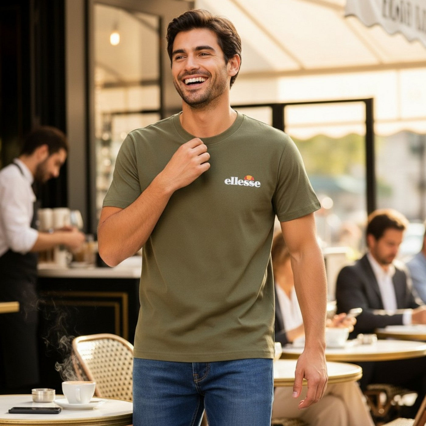 Camiseta de manga corta Ellesse Hombre - Caqui