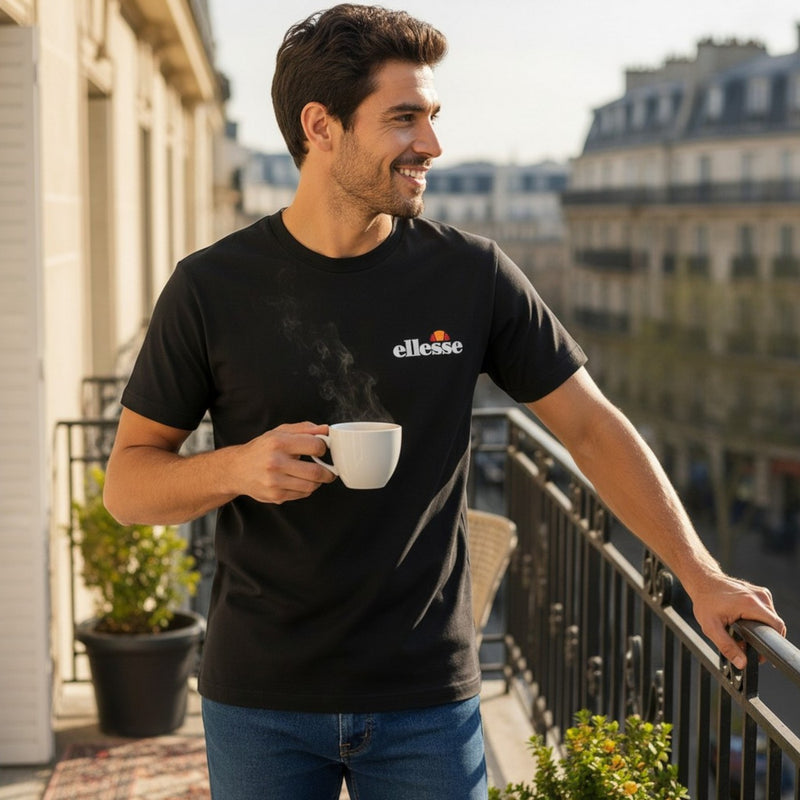 T-Shirt Manches Courtes Ellesse Homme - Noir