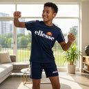 Pack De 2 T-Shirts Et Short Ellesse Garcon - Marine/Blanc