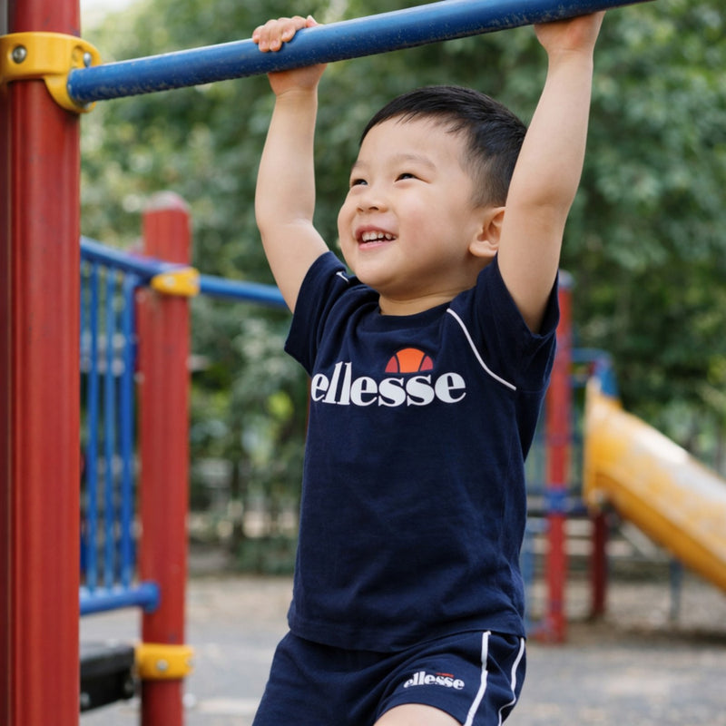 Pack De 2 T-Shirts Et Short Ellesse Garcon - Marine/Blanc