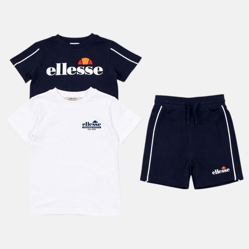 Pack De 2 T-Shirts Et Short Ellesse Garcon - Marine/Blanc