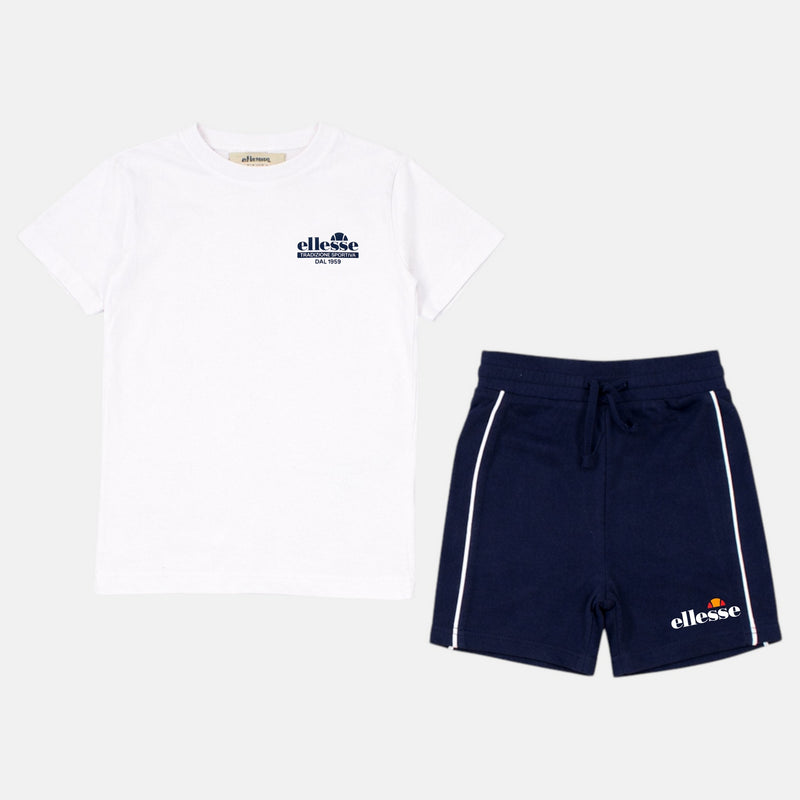 Pack De 2 T-Shirts Et Short Ellesse Garcon - Marine/Blanc