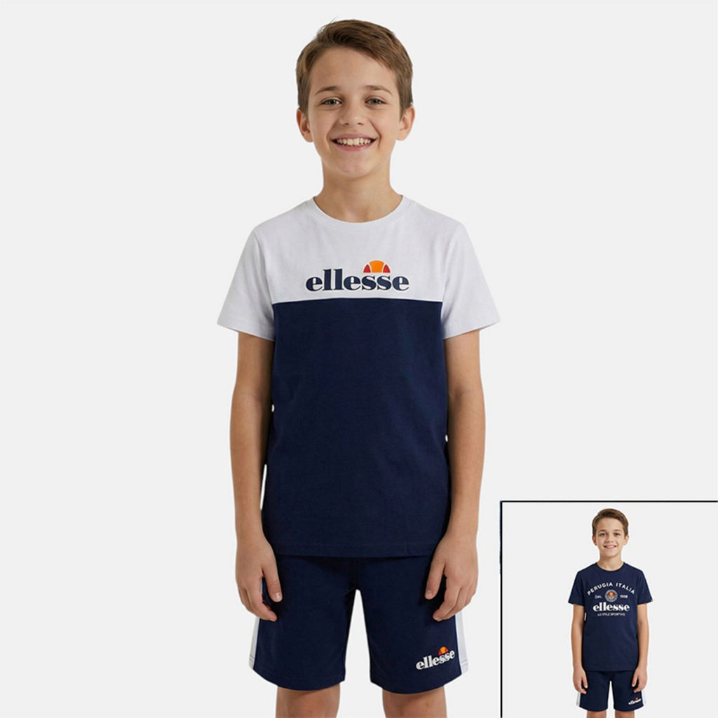 Pack De 2 T-Shirts Et Short Ellesse Garcon - Marine