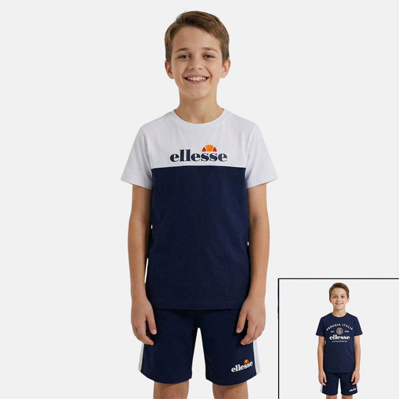 Pack De 2 T-Shirts Et Short Ellesse Garcon - Marine