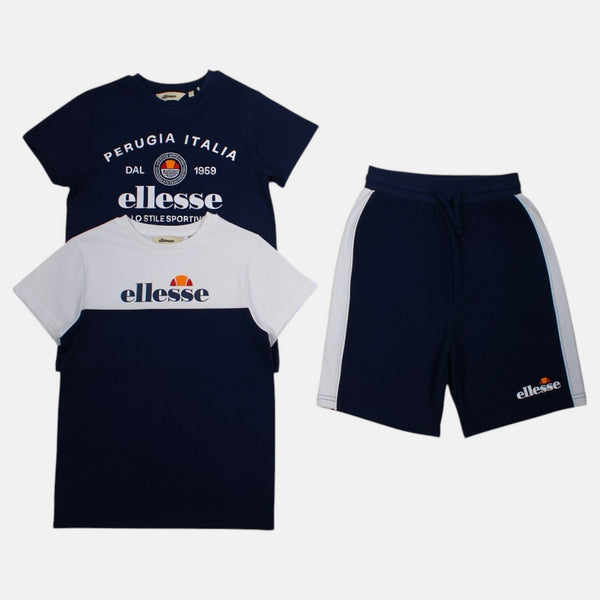 Pack De 2 T-Shirts Et Short Ellesse Garcon - Marine