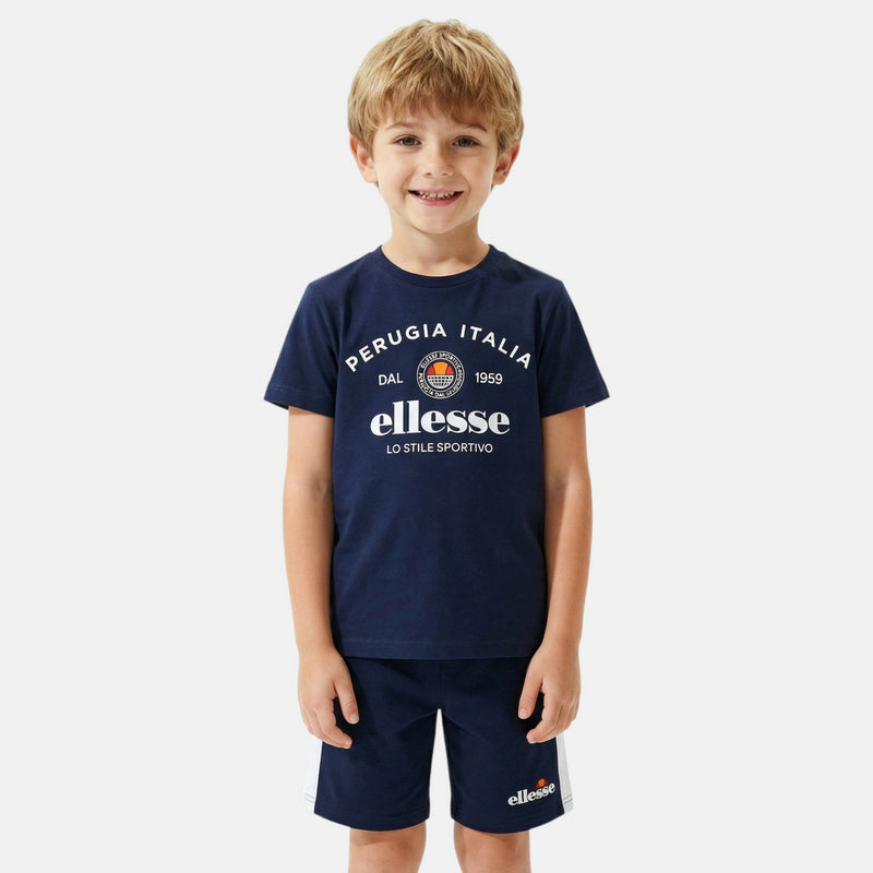 Pack De 2 T-Shirts Et Short Ellesse Garcon - Marine