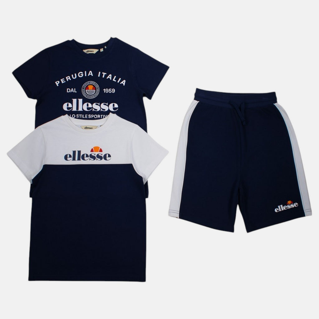 Pack De 2 T-Shirts Et Short Ellesse Garcon - Marine
