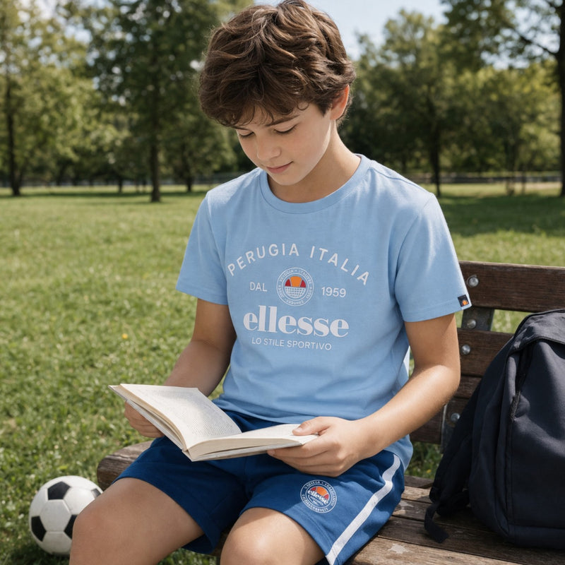 Pack De 2 T-Shirts Et Short Ellesse Garcon - Bleu/Marine