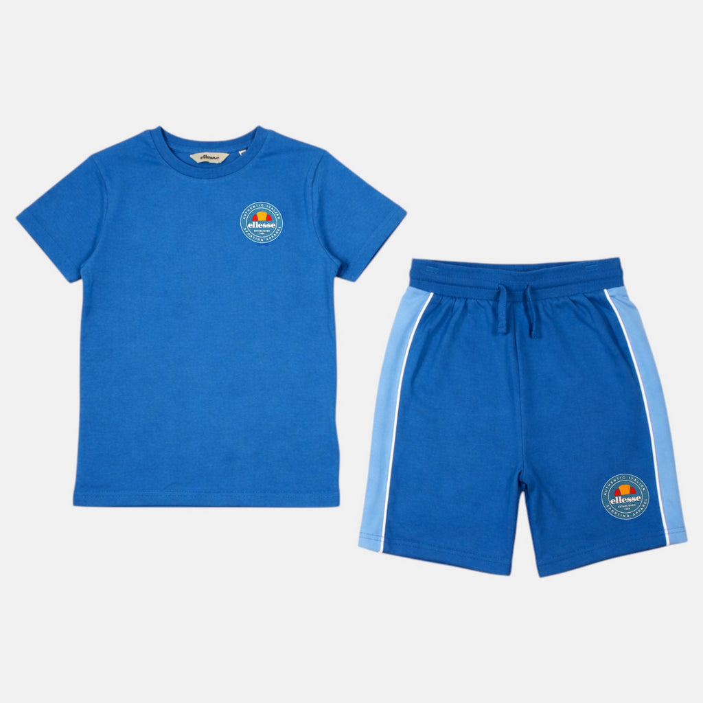 Pack of 2 Ellesse Boys' T-Shirts and Shorts - Blue/Navy
