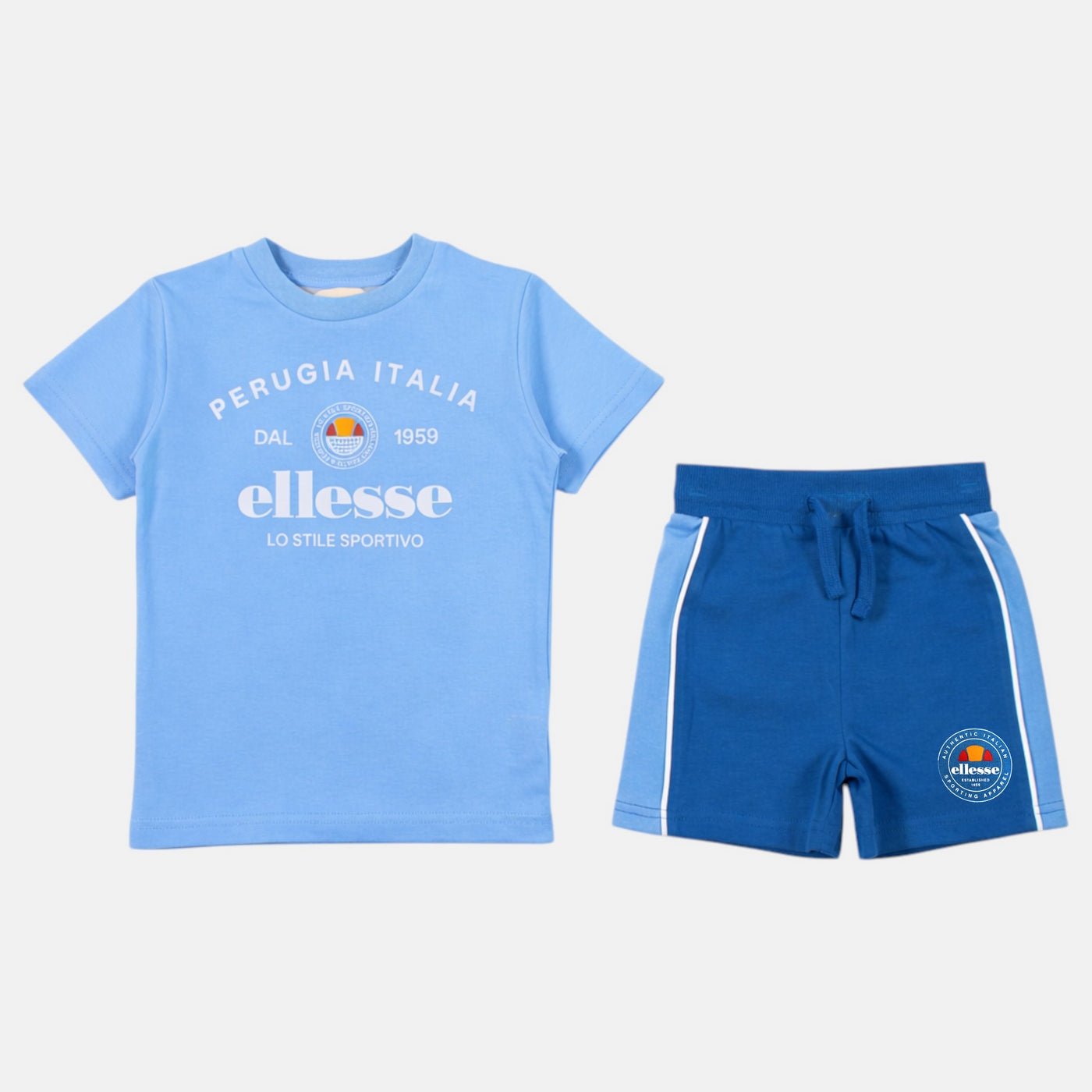 Pack De 2 T-Shirts Et Short Ellesse Garcon - Bleu/Marine