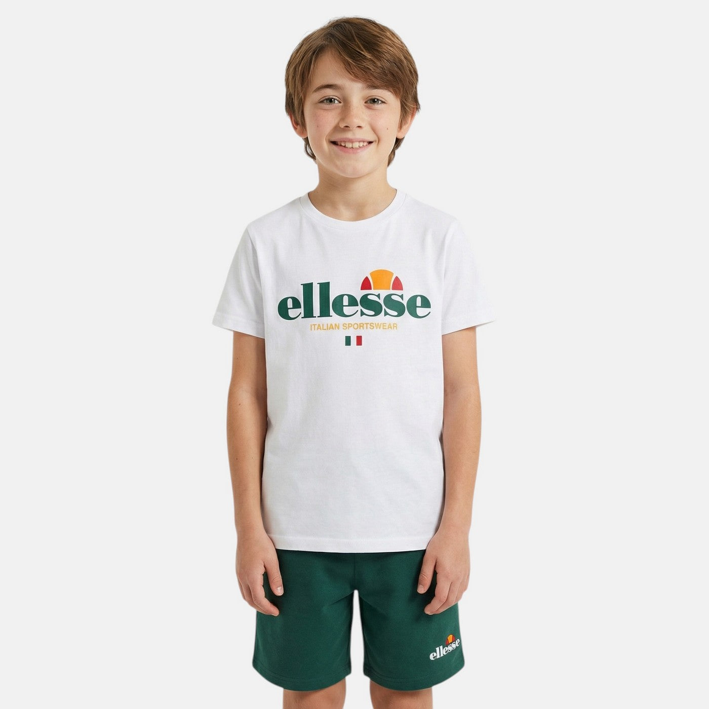 Pack De 2 T-Shirts Et Short Ellesse Garcon - Blanc/Vert