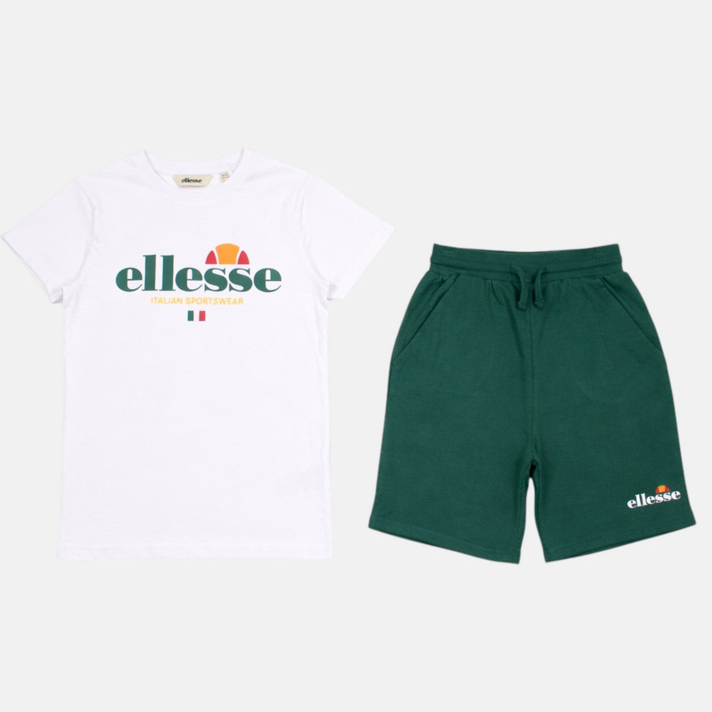Pack De 2 T-Shirts Et Short Ellesse Garcon - Blanc/Vert