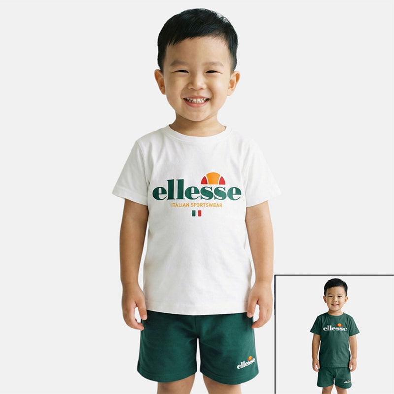 Pack De 2 T-Shirts Et Short Ellesse Garcon - Blanc/Vert