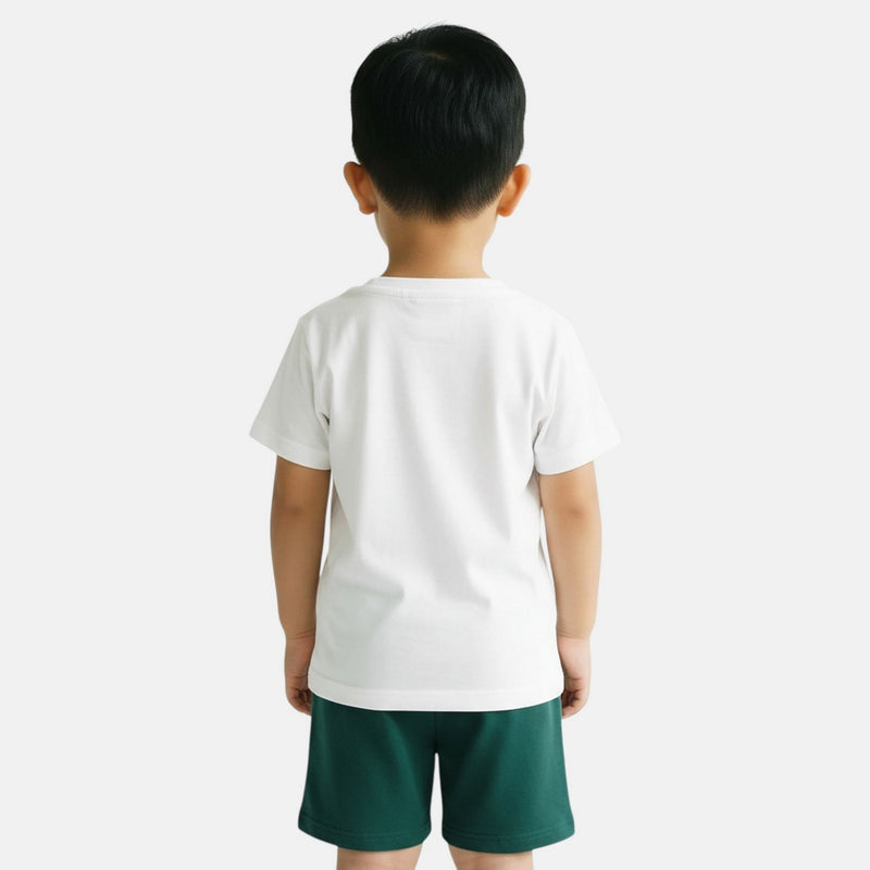Pack De 2 T-Shirts Et Short Ellesse Garcon - Blanc/Vert
