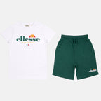 Pack of 2 Ellesse Boys' T-Shirts and Shorts - White/Green