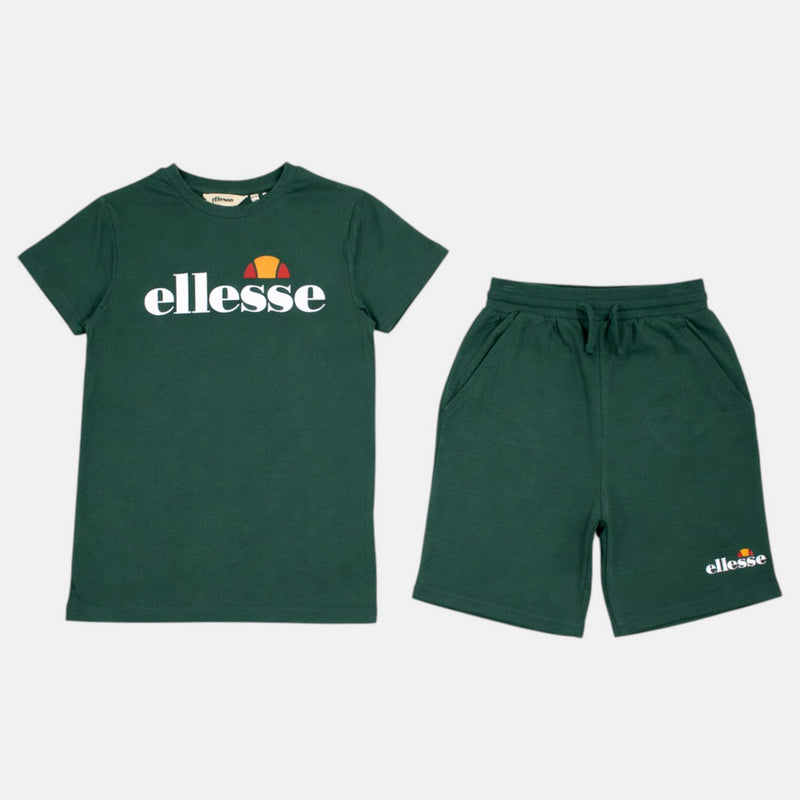 Pack De 2 T-Shirts Et Short Ellesse Garcon - Blanc/Vert