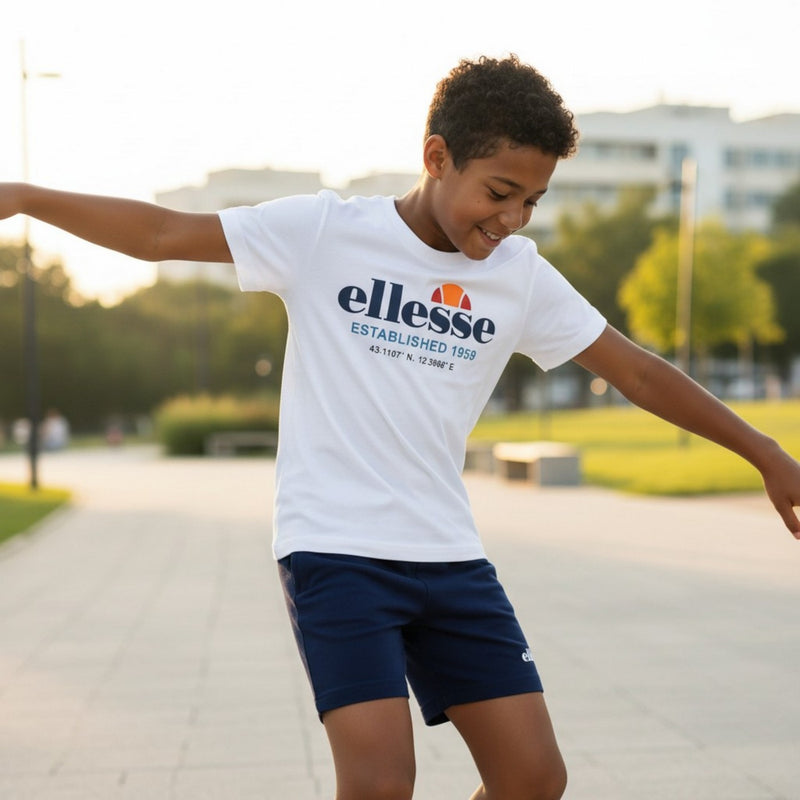 Pack De 2 T-Shirts Et Short Ellesse Garcon - Bleu/Marine