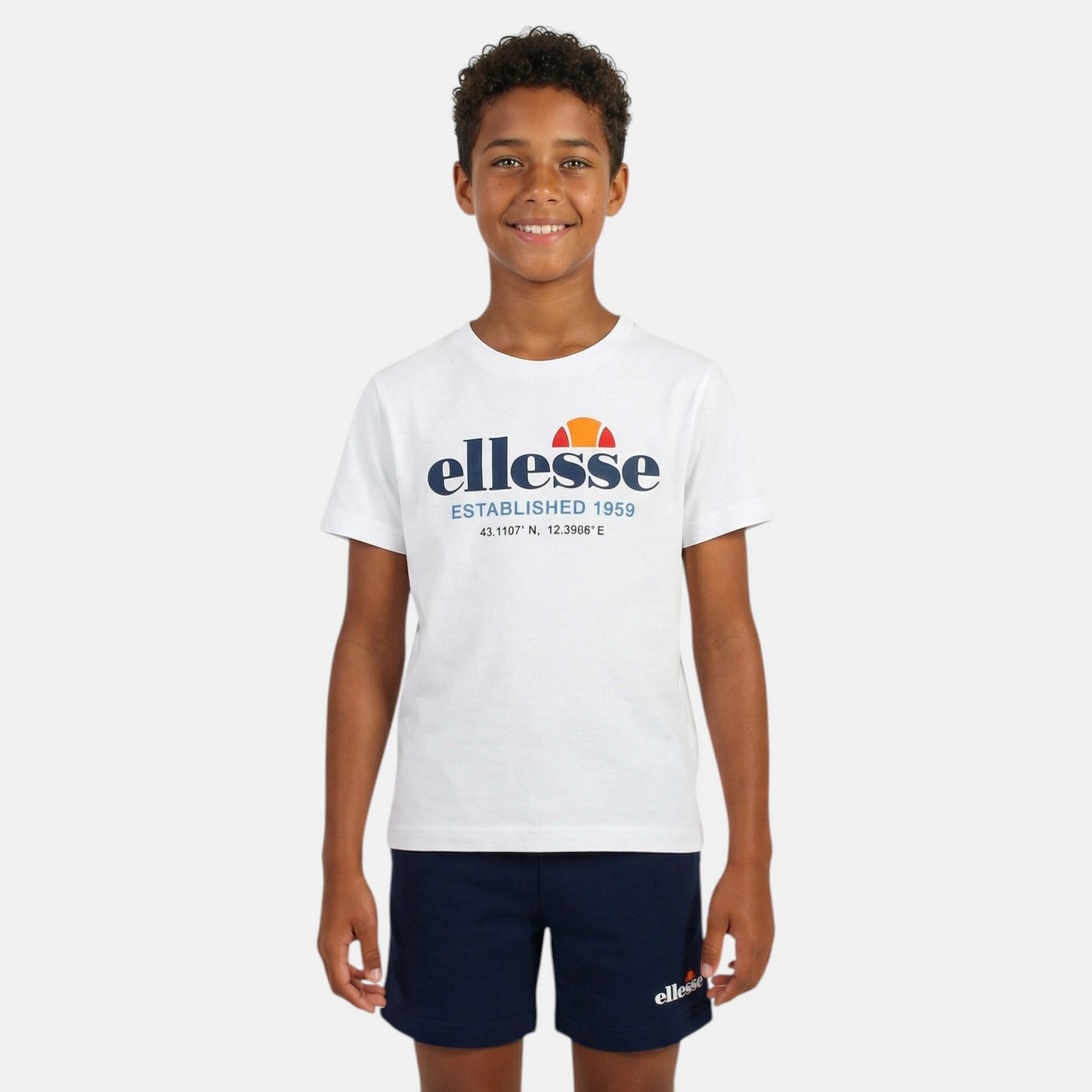 Pack de 2 Camisetas y Pantalones Cortos Ellesse Niño Azul/Azul Marino
