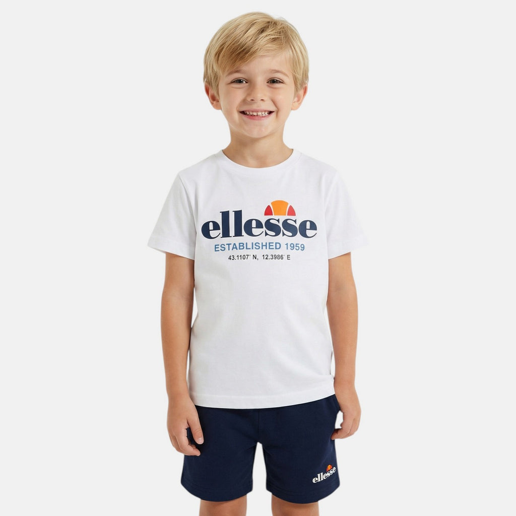 Pack De 2 T-Shirts Et Short Ellesse Garcon - Blanc/Marine