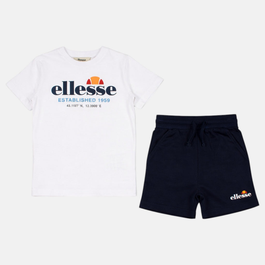 Pack De 2 T-Shirts Et Short Ellesse Garcon - Blanc/Marine