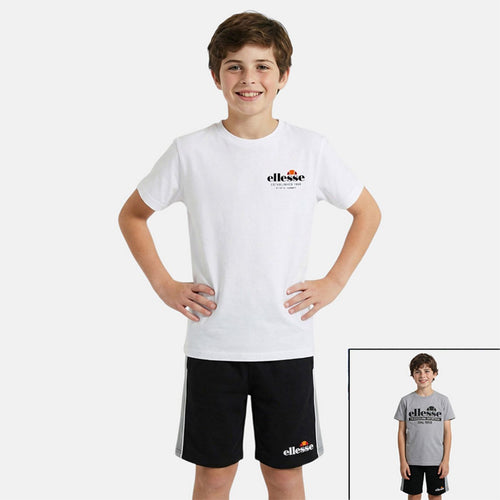 Pack De 2 T-Shirts Et Short Ellesse Garcon - Gris/Blanc