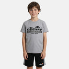 Pack de 2 Camisetas y Pantalones Cortos Ellesse Niño Gris/Blanco