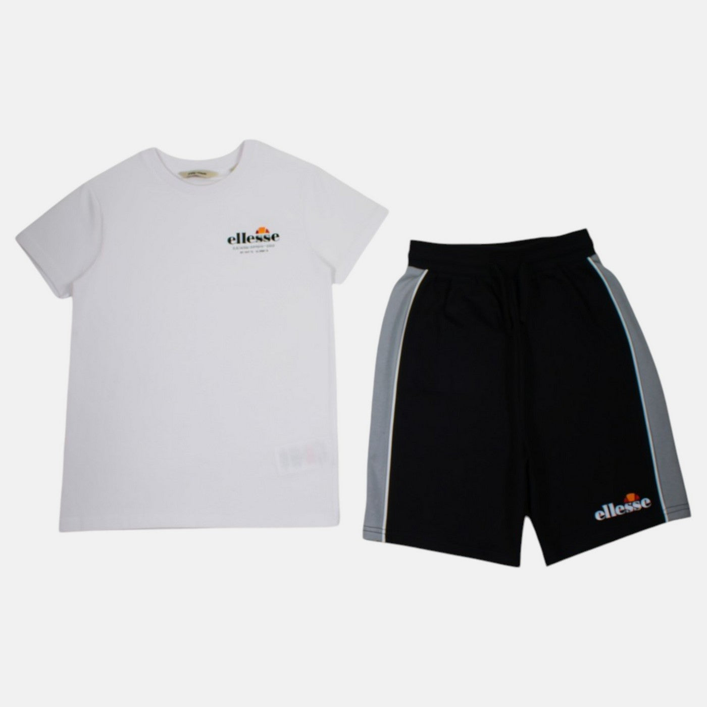 Pack de 2 Camisetas y Pantalones Cortos Ellesse Niño Gris/Blanco