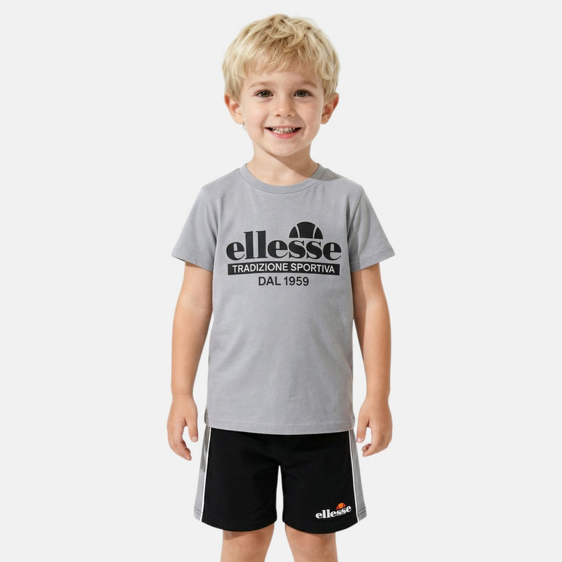 Pack De 2 T-Shirts Et Short Ellesse Garcon - Gris/Blanc