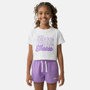 Pack De 2 T-Shirts Et Short Ellesse Fille - Violet/Blanc
