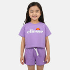 Pack De 2 T-Shirts Et Short Ellesse Fille - Violet/Blanc