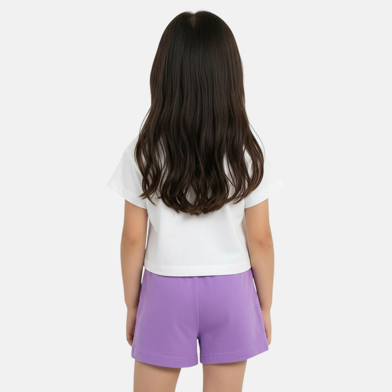 Pack De 2 T-Shirts Et Short Ellesse Fille - Violet/Blanc