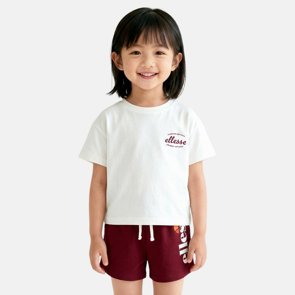 Pack De 2 T-Shirts Et Short Ellesse Fille - Rose/Blanc