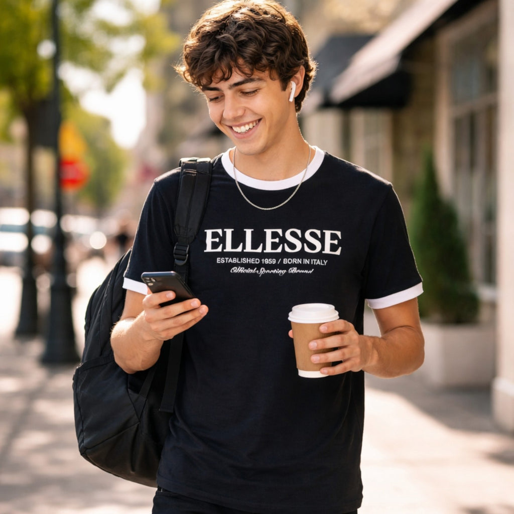 Camiseta de manga corta Ellesse Hombre - Negro