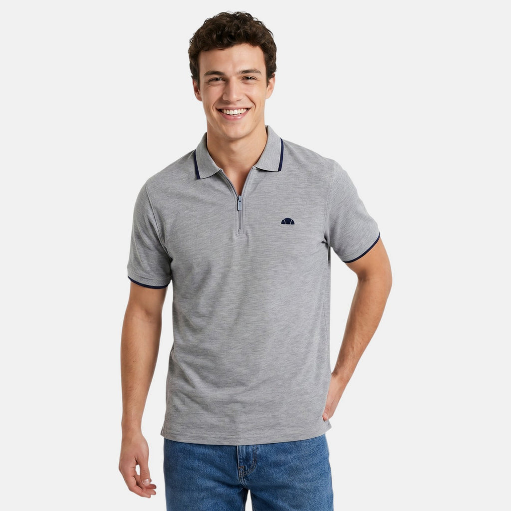 Ellesse Men's Short Sleeve Polo Shirt - Gray