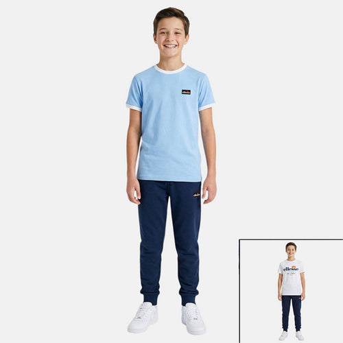 Pack De 2 T-Shirts Et Pantalon De Jogging Ellesse Garcon - Blanc/Bleu
