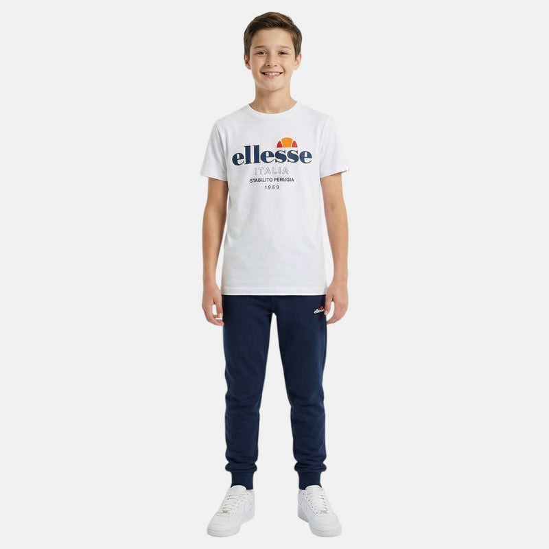 Pack De 2 T-Shirts Et Pantalon De Jogging Ellesse Garcon - Blanc/Bleu