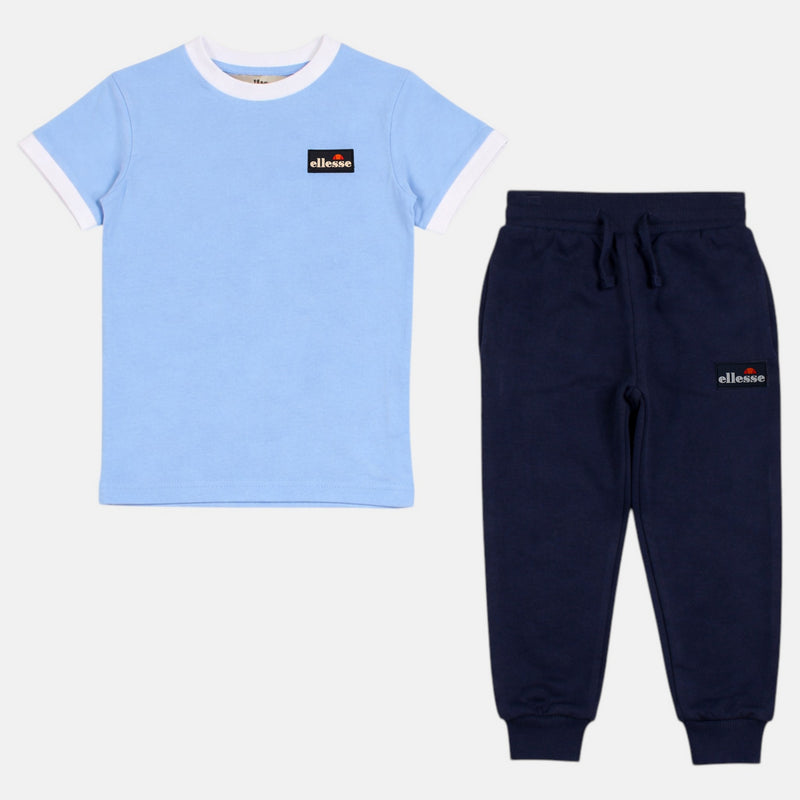Pack De 2 T-Shirts Et Pantalon De Jogging Ellesse Garcon - Blanc/Bleu