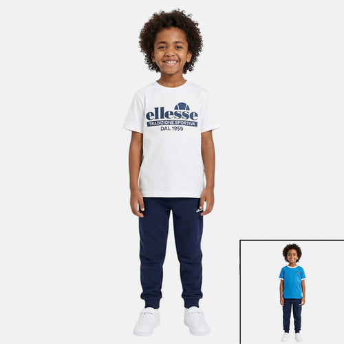 Pack De 2 T-Shirts Et Pantalon De Jogging Ellesse Garcon - Bleu/Marine