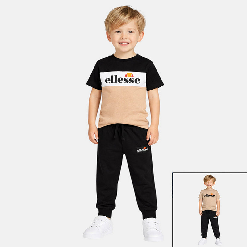 Pack De 2 T-Shirts Et Pantalon De Jogging Ellesse Garcon - Noir/Beige