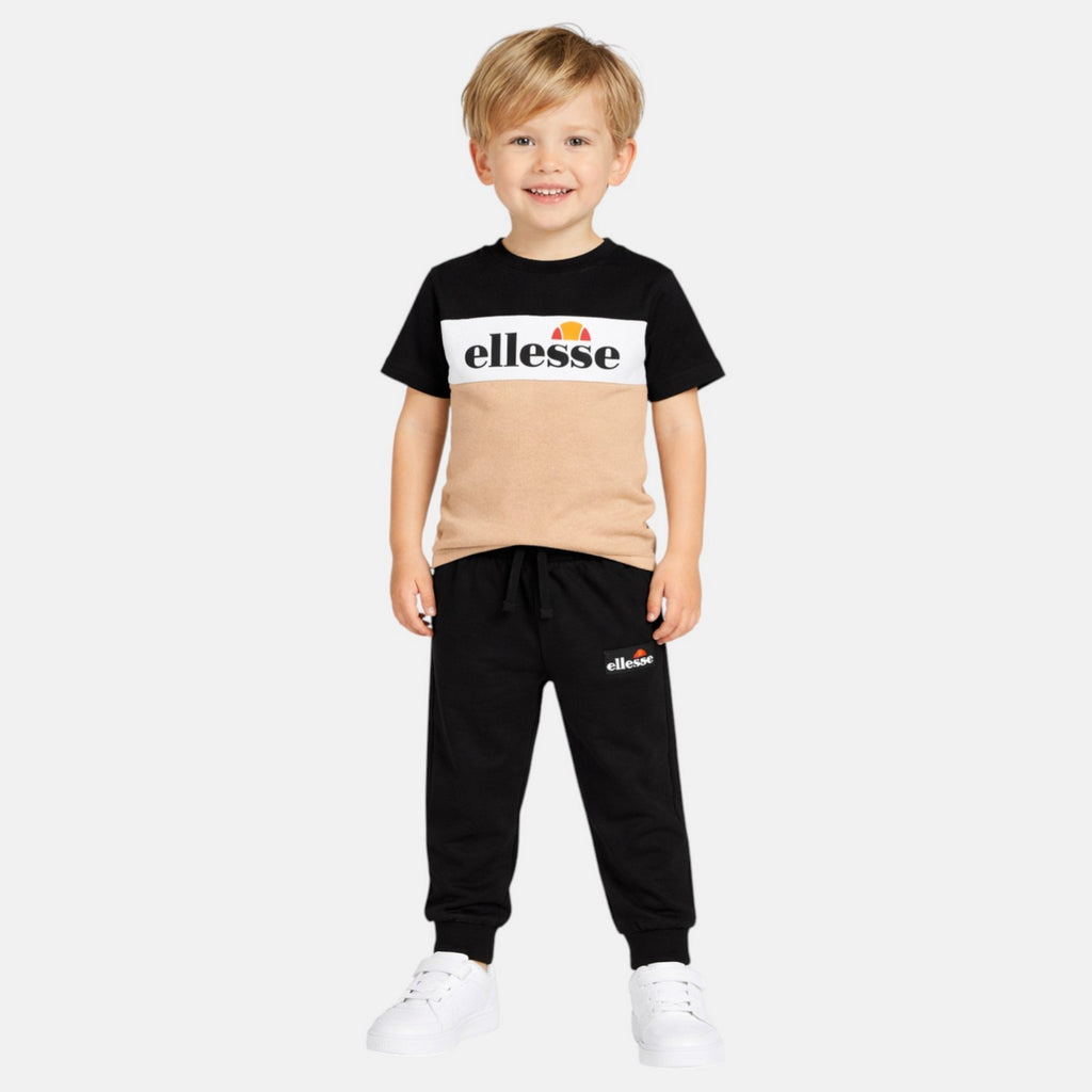 Pack De 2 T-Shirts Et Pantalon De Jogging Ellesse Garcon - Noir/Beige