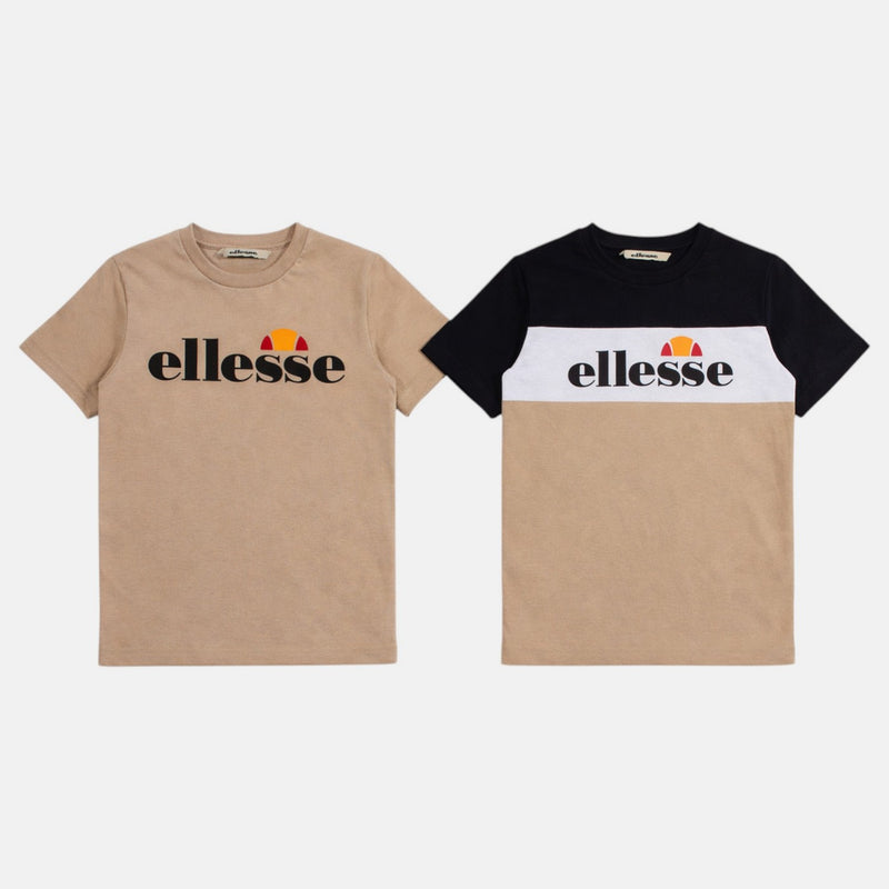Pack De 2 T-Shirts Et Pantalon De Jogging Ellesse Garcon - Noir/Beige