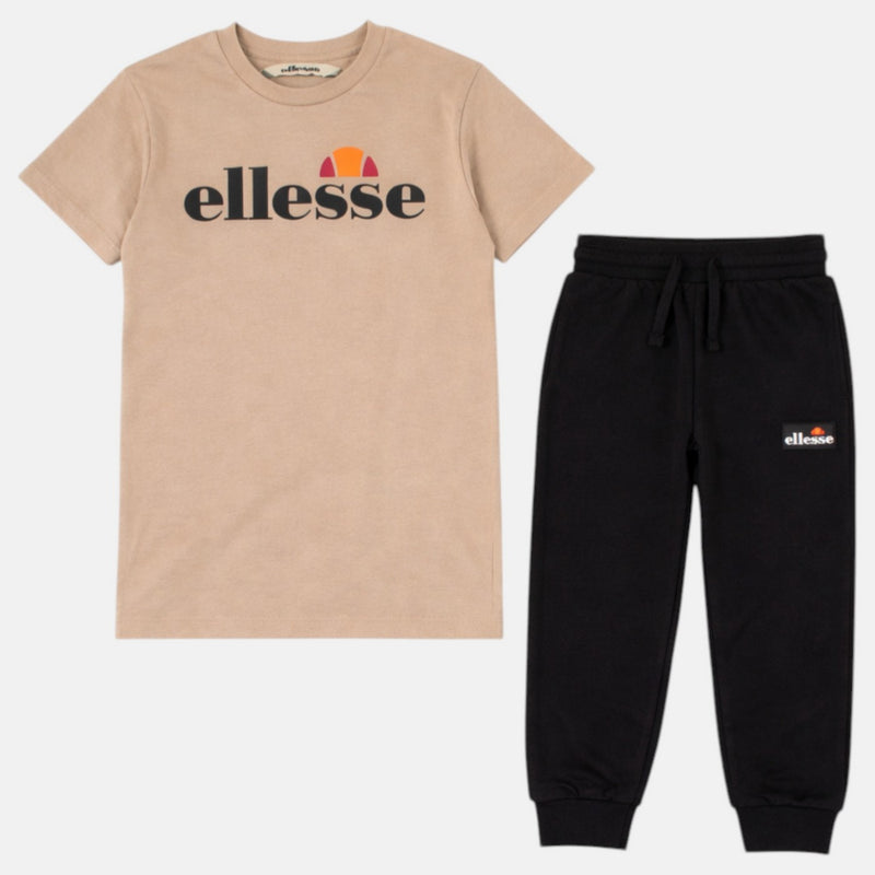 Pack De 2 T-Shirts Et Pantalon De Jogging Ellesse Garcon - Noir/Beige