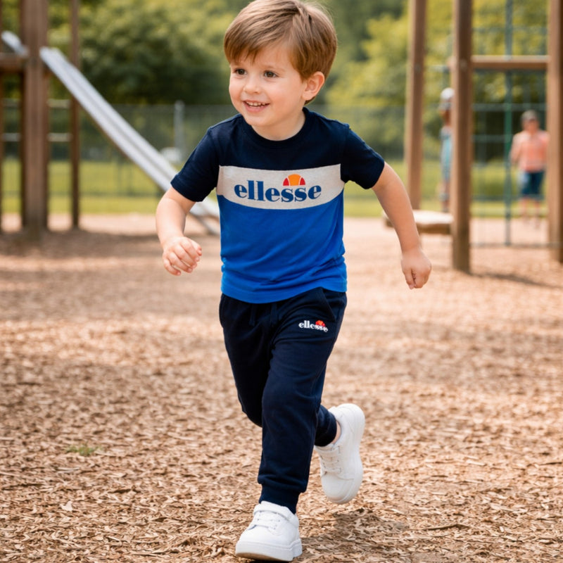 Pack De 2 T-Shirts Et Pantalon De Jogging Ellesse Garcon - Blanc/Marine