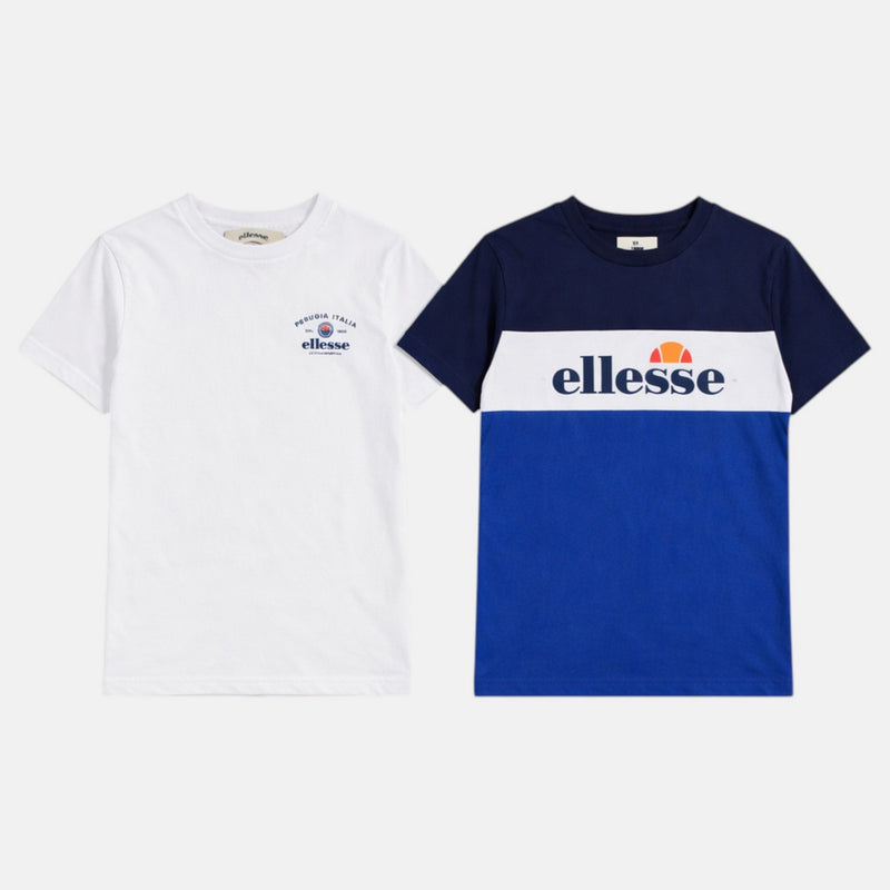 Pack De 2 T-Shirts Et Pantalon De Jogging Ellesse Garcon - Blanc/Marine